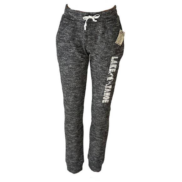 Brushed Rib Lake Tahoe Jogger Pants with Pockets in Charcoal - Picture 2 of 6